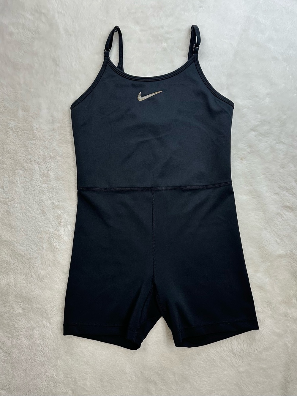 Nike Girls Dri-FIT One Cutout Unitard Romper Leotard Black Size Large L